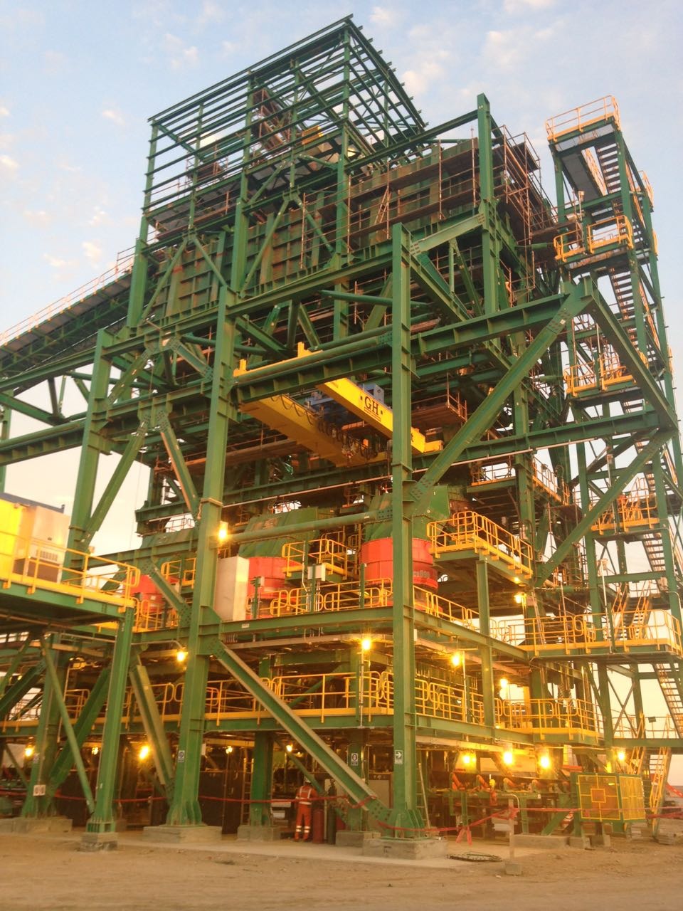 Industrial structure evaluated for vibration performance